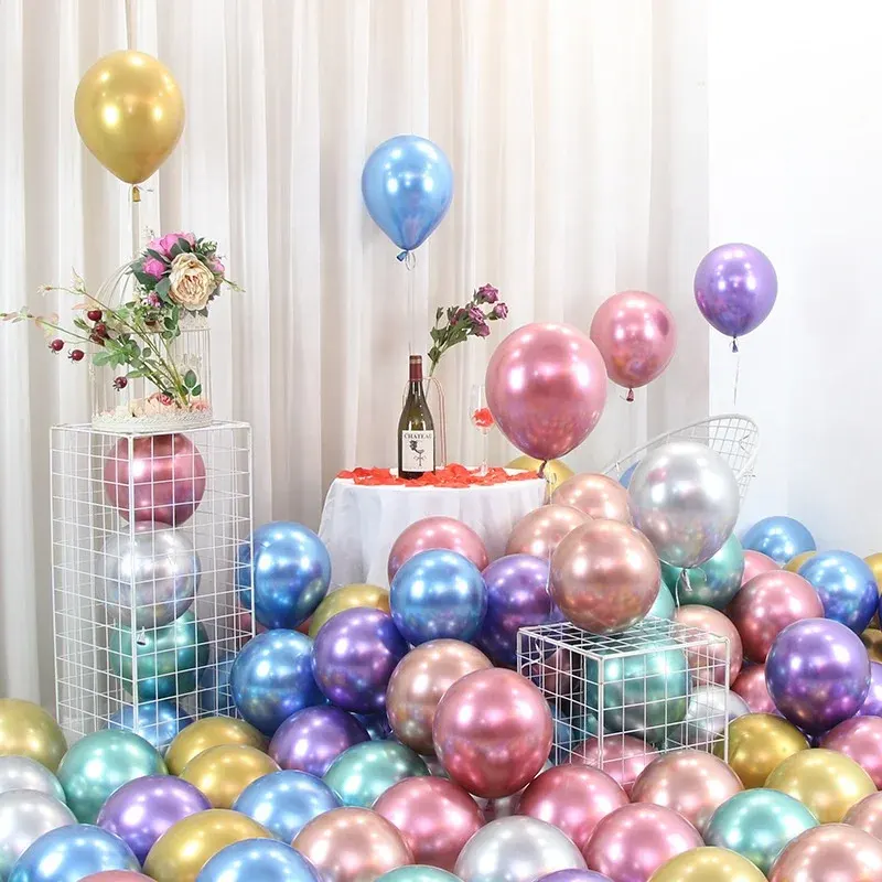 Balon latek 10 inci Chrome Chrome