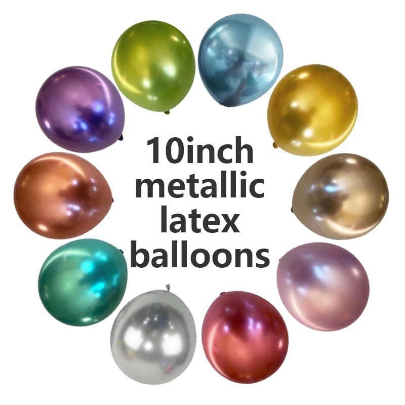 Balon Lateks Metalik 10 Inch