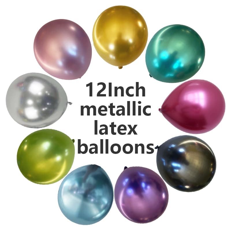 Balon Lateks Chrome Metallic 12 Inch
