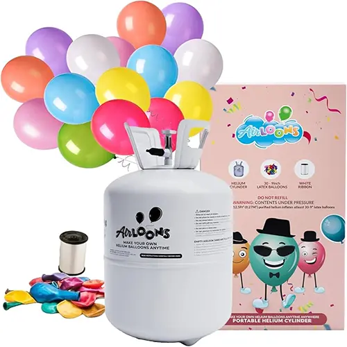 Bisa balon lateks diisi helium kanggo ngambang