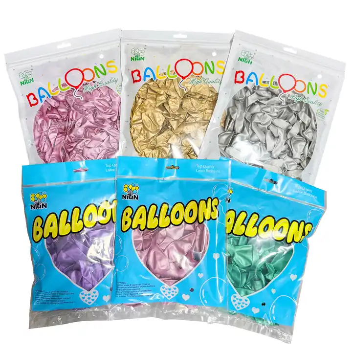 Napa merek polybag khusus kanggo balon Metallic nambah margin rega eceran kanggo Sumber Volume Dhuwur