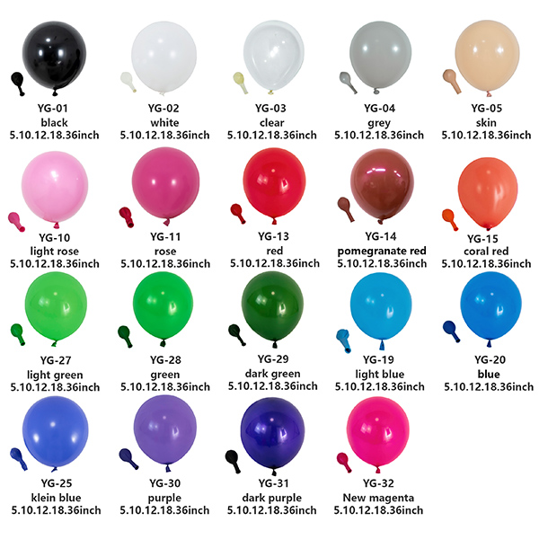 Carane Rencana Paket Warna Balon Lateks Matte kanggo Toko Eceran