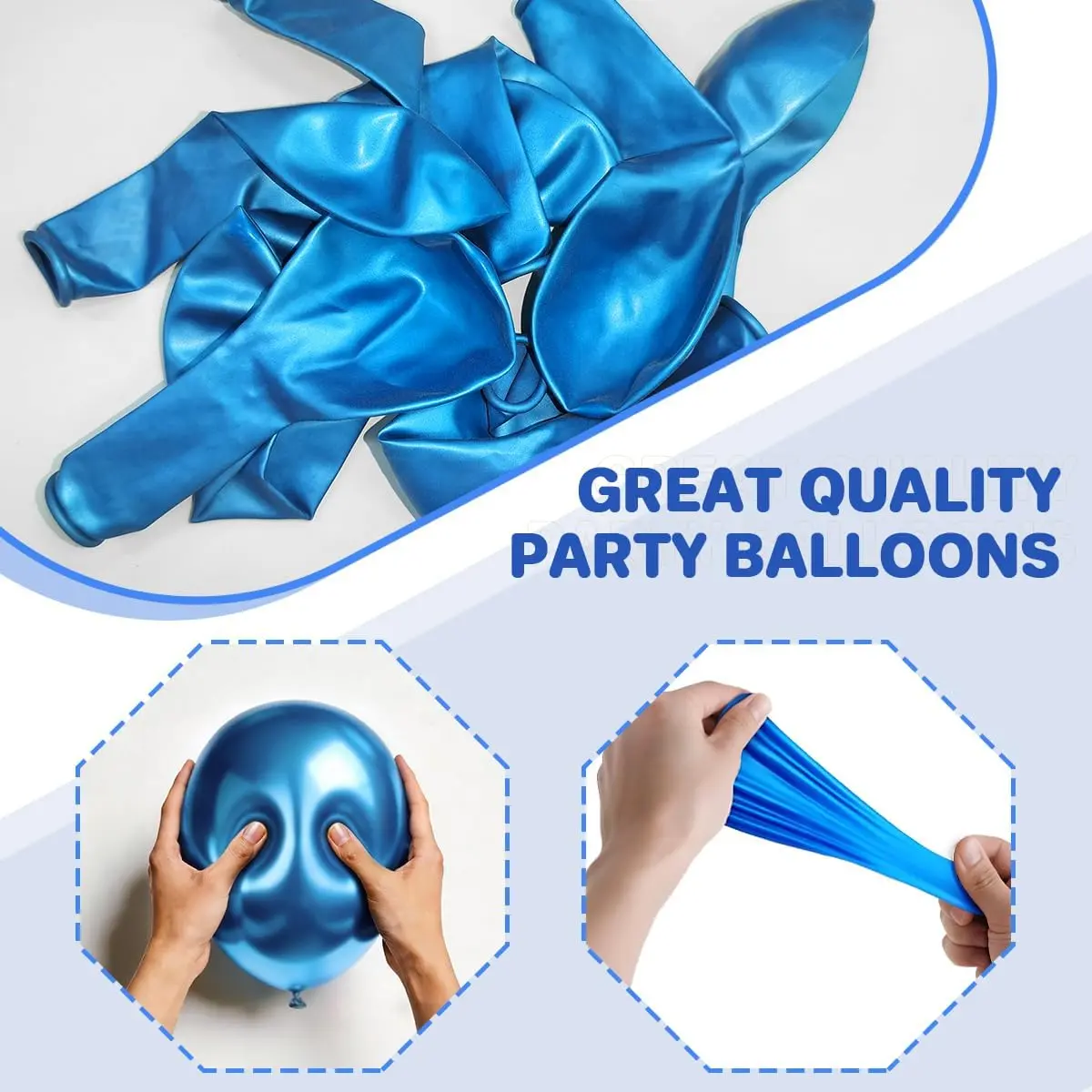 Balon Biru Metalik Kab