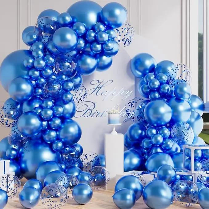 Balon Biru Metalik Kab
