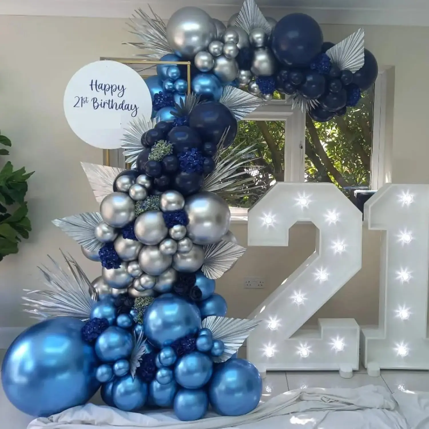 Balon Biru Metalik Kab