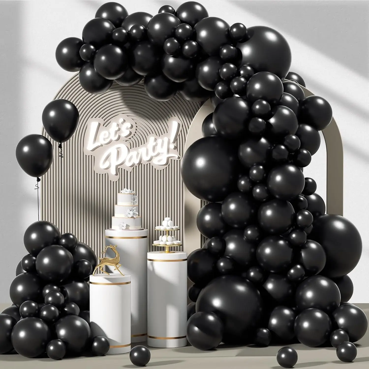 Black Balon Garland Arch Kit