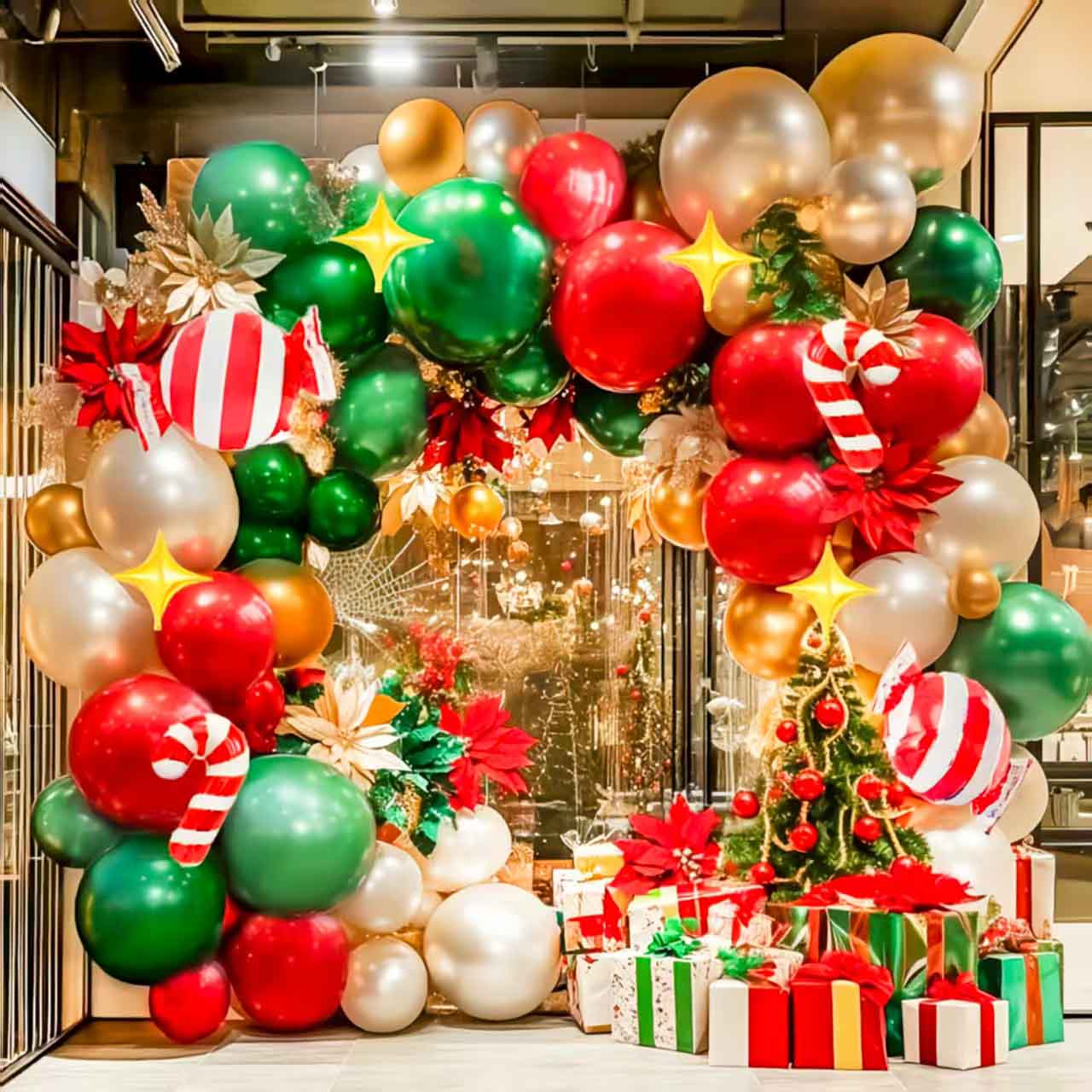Lengkungan balon Natal