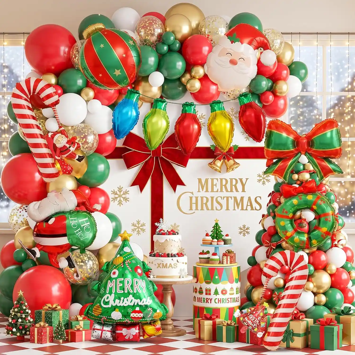 Balon Natal Garland Arch Kits