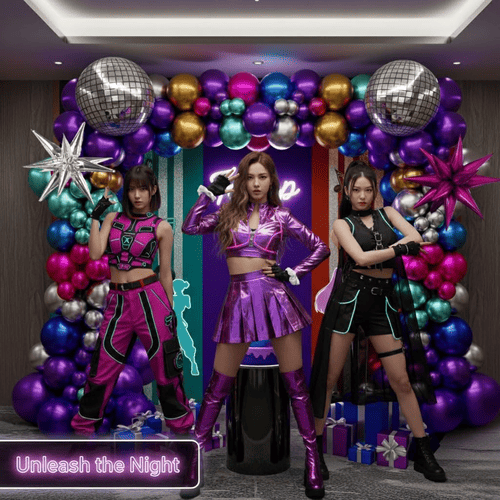 Paket lengkung balon disko