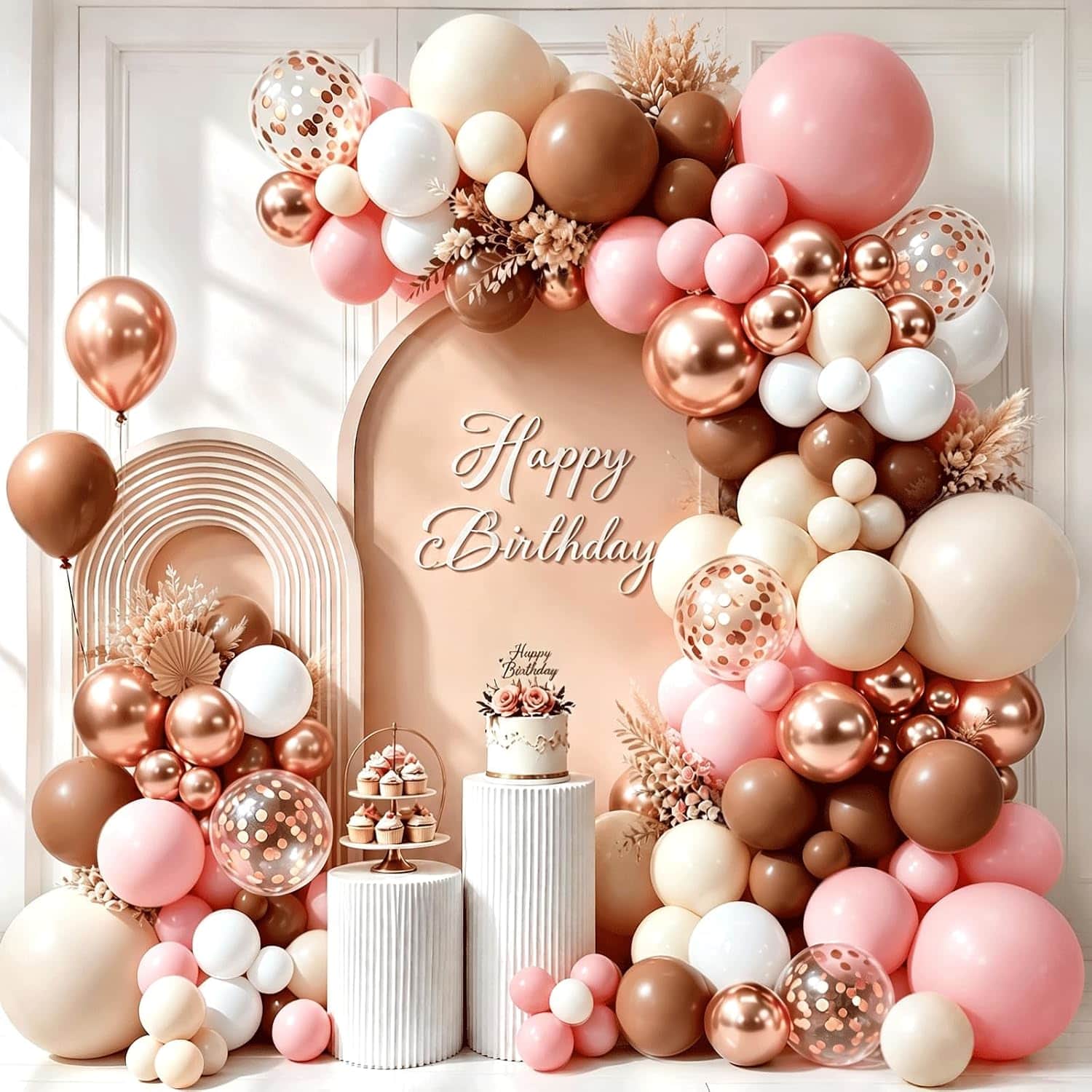 Kit Garland Balon Emas Dusty Rose