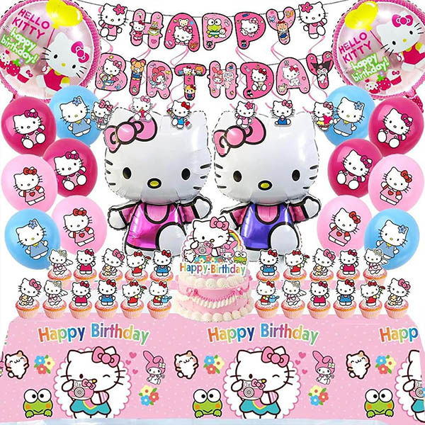 Hello Balon Foil Kitty Tema