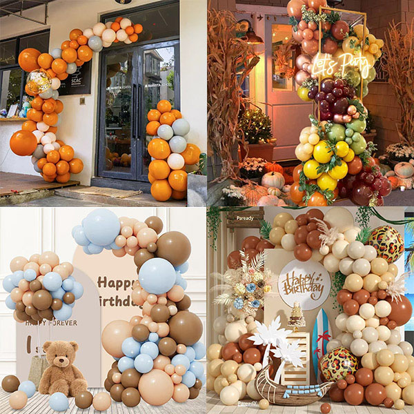 Kit garland balon kanthi warna retro