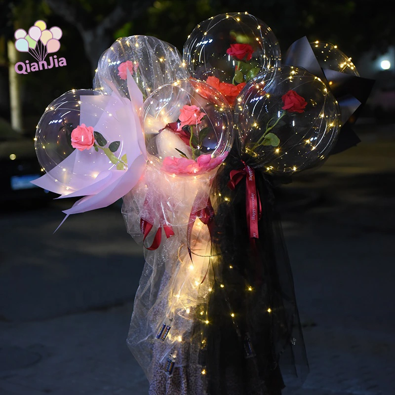 Balon Rose Bobo kanthi Lampu Led