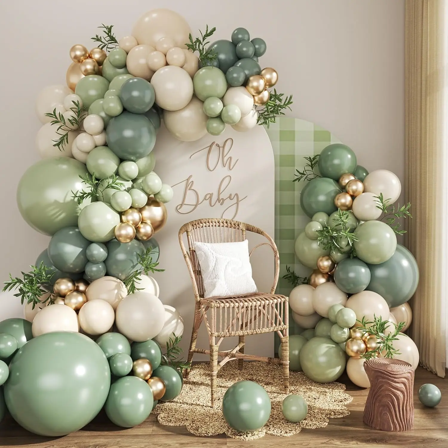 Sage Green Balon Garland Arch Kits
